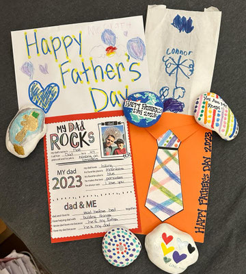 Father's Day keepsake craft made by a child at Custom Kids.