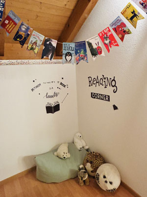Cozy teepee reading corner at Custom Kids