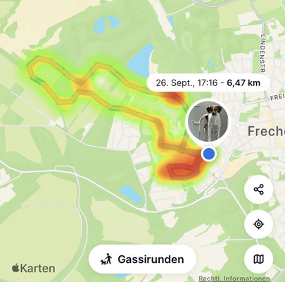 26.09.2025: Tommy ist 6,47 km gelaufen. Grube Carl und Quarzwerke