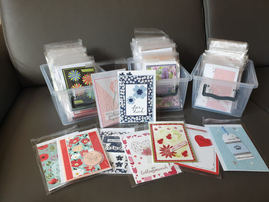 Besondere, individuelle und handgemachte Grußkarten für jeden Anlass aus der Bastelgruppe "Stempeln in Aachen - immer wieder mittwochs