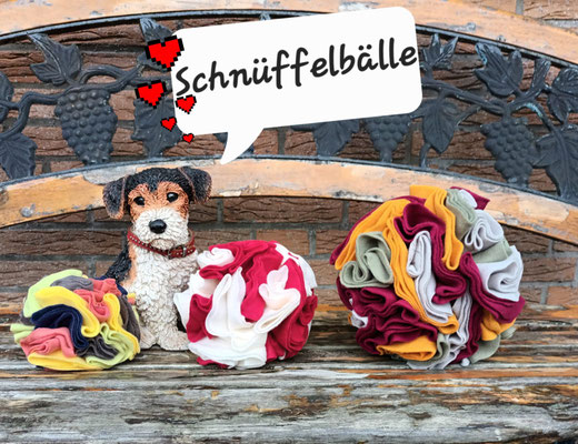 Schnüffelbälle in drei verschiedenen Größen