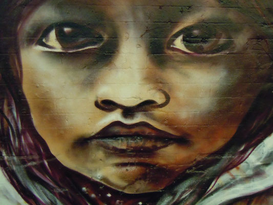 Native American Girl, Leake Street, London, 2012