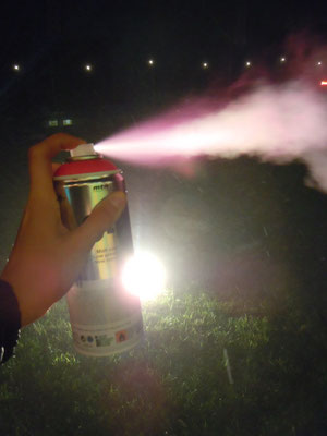 Spraying light, Bestival Festival, Isle Of Wight, 2011