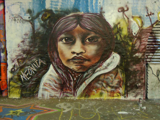 Native American Girl, Leake Street, London, 2012