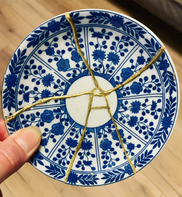 kintsugiworkshop, rouw en verlies, kennismaking, goudlijm, scherven, kintsugi