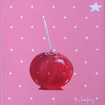 "Pomme d'amour" - acrylique - 20 x 20 cm