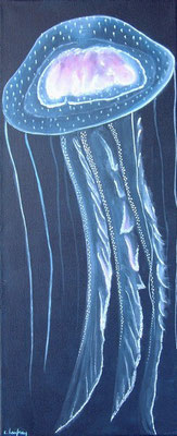 "Méduse" - acrylique - 25 x 60 cm