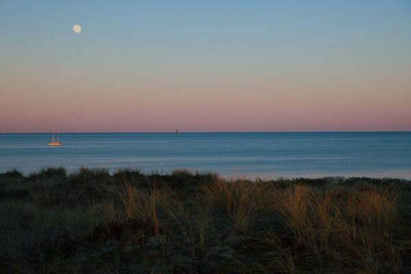 Boot en maanlicht | Wad Vlieland