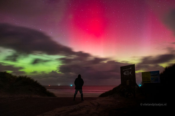 Noorderlicht selfie Duinovergang Oost, 5 november 2023