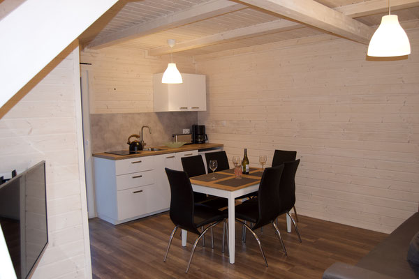 Küche im Holzhaus