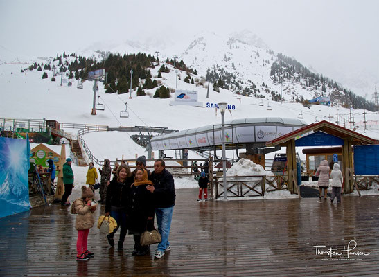Skigebiet in Almaty im Transili-Alatau Gebirge