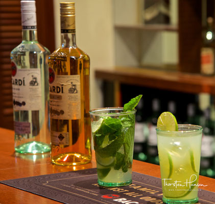 Typische Bacardi Drinks in der Casa Bacardí in Puerto Rico