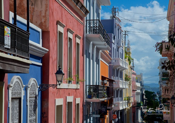 Bunte Häuser in der Altstadt von San Juan