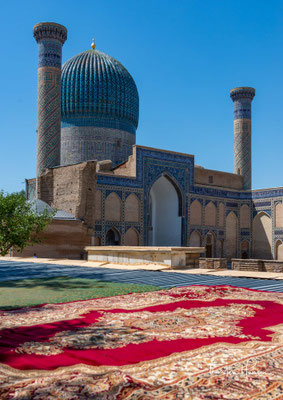 Das Gur-Emir-Mausoleum, Grab des Fürsten in der usbekischen Stadt Samarqand ist die Grabstätte Timur Lenks...