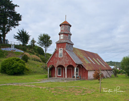Hölzerne Kirche, Chiloe-Insel, Chile. 