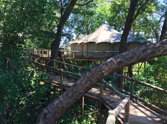 Baumhaus in der Nambwa Tented Lodge