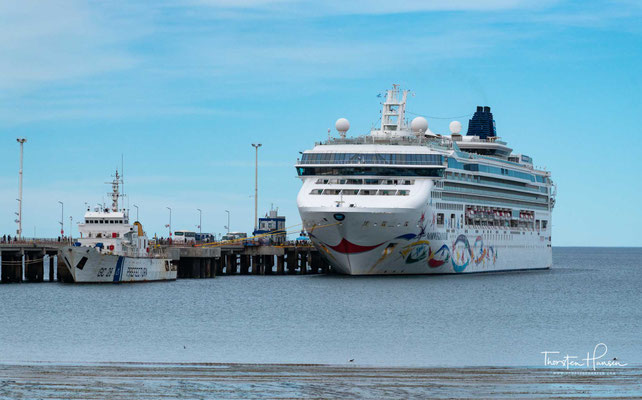 Die Norwegian Star im Hafen von Puerto Madryn