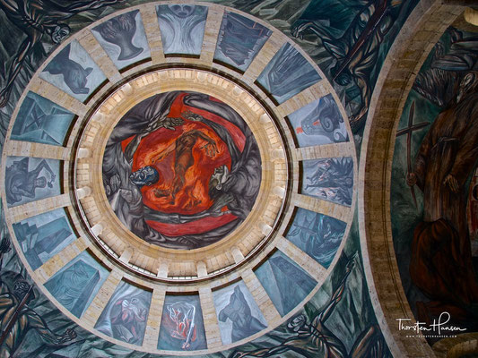 Wandmalerei von Orozco im Hospicio Cabañas