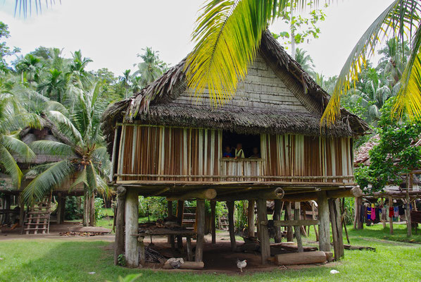 Das Dorf Aibom am Chambri See und Sepik River
