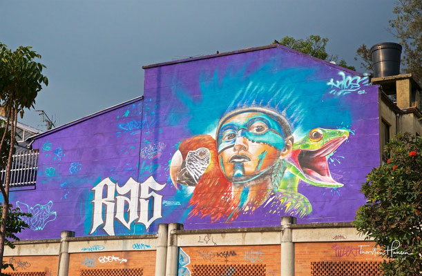 Bogota ist berühmt für seine Street Art