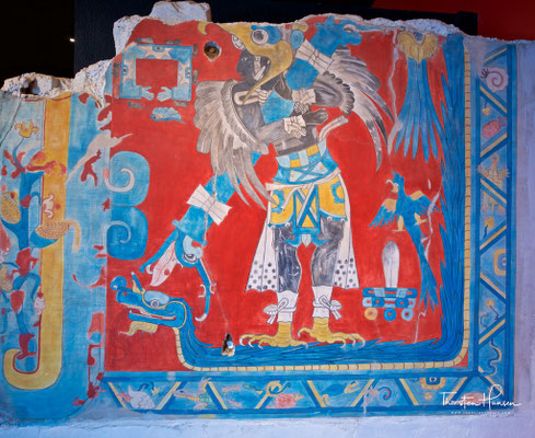 Cacaxtla Vogel-Mann Wandbild