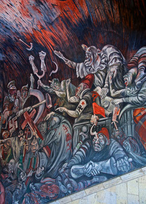 Wandmalerei von Orozco im Palacio De Gobierno