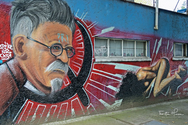 Das Haus, in dem Trotzki ermordet wurde in Coyoacán