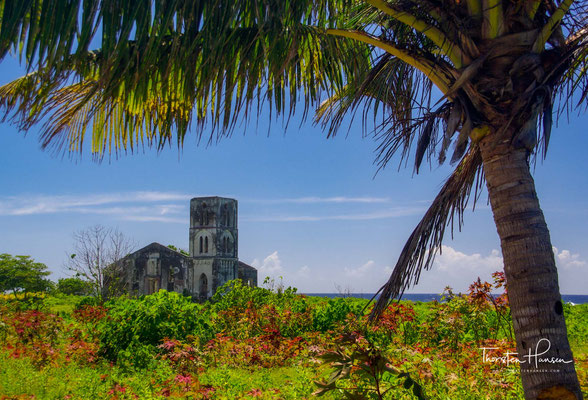 Ruine der katholischen Kirche in Faleolupo, Savai ' i Island