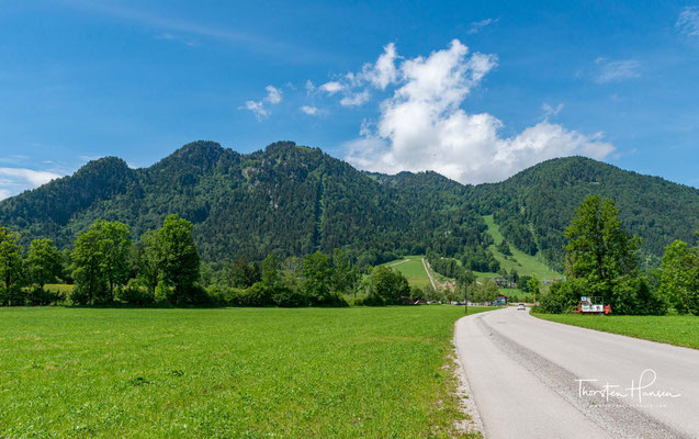 Blick auf das Karwendel und die Brauneck-Gipfelbahn. Ich werde selbstverständlich zu Fuß gehen.