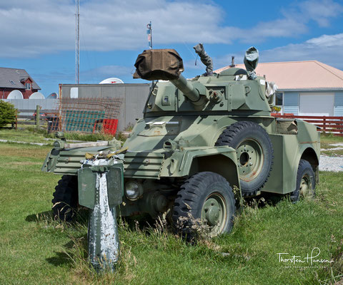 Argentinischer Panzer in Stanley 