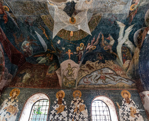 Der Qualität der Ausführung durch die griechischen Maler Michael Astrapes und Eustychios und der baulichen Bedeutung der Kathedrale ist es zu verdanken, 