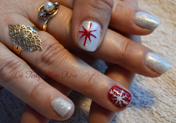 vernis semi permanent décoration fêtes snowflakes flocon noel 2017 le temps d'un rêve margaux