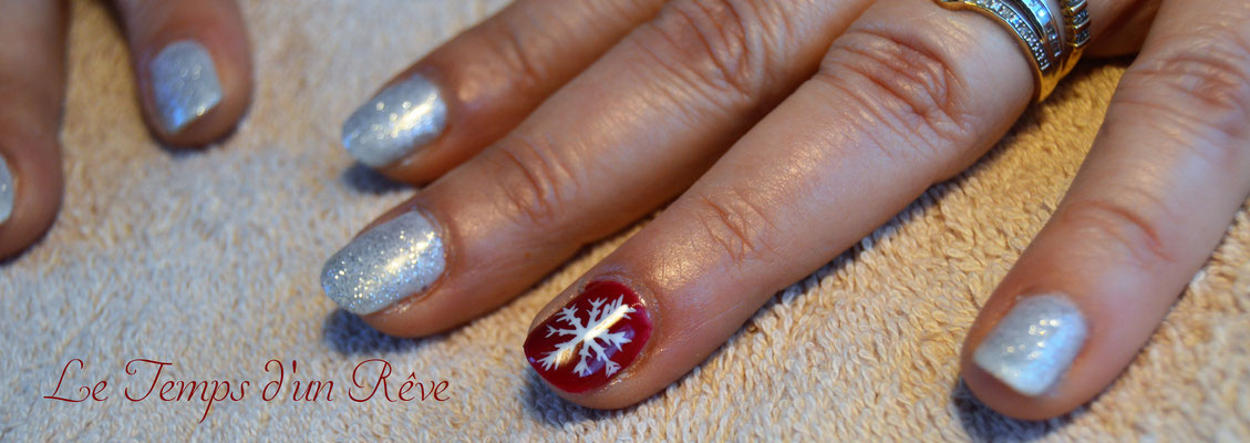 vernis semi permanent décoration fêtes snowflakes flocon noel 2017 le temps d'un rêve margaux