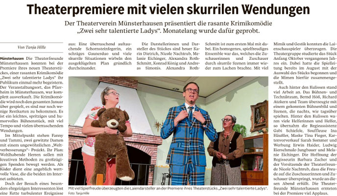 2026-01-07_Mittelschwabische_Nachrichten_Theaterpremiere_mit_vielen_skurrilen_Wendungen