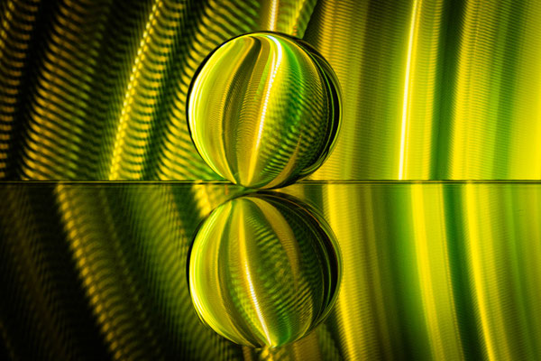 Lightpainting - Spiegel mit Glaskugel