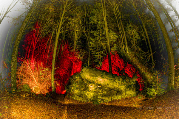 Lightpainting - Teufelsküche Ronsberg