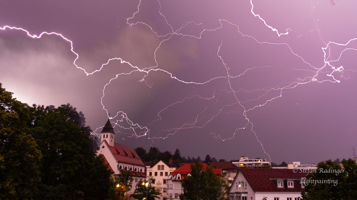 Kempten Gewitter mit Blitze