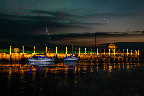 Lightpainting - Hallig Hooge Segelhafen