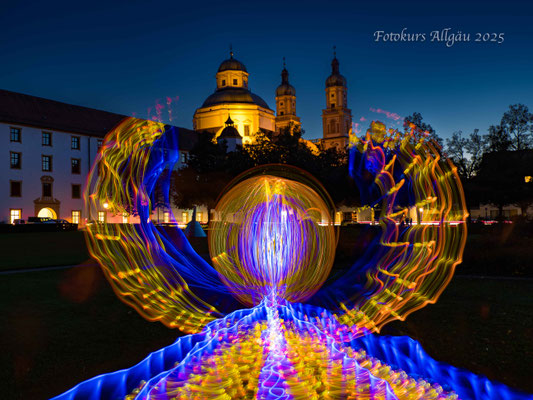 Lightpainting - Friedensengel von Kempten