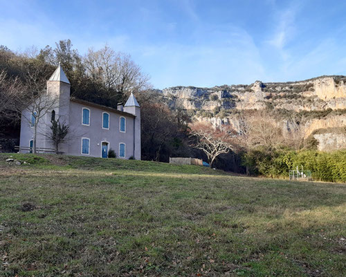 Château du bivouac de Gaud réserve naturelle des gorges de l'Ardèche