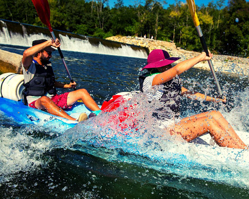 rapide descente en canoë en ardèche