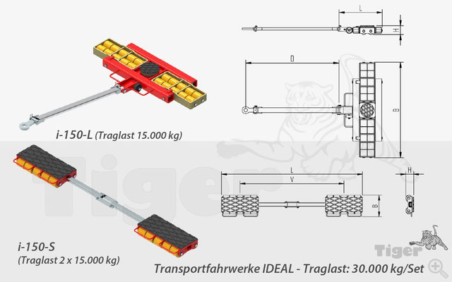 Transportfahrwerk IDEAL 30000 kg