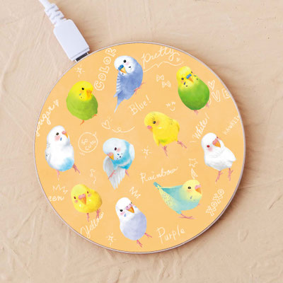 【ワイヤレス充電器】セキセイインコ クラフト