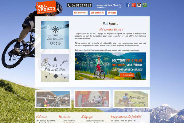 Création de site internet Val Sports