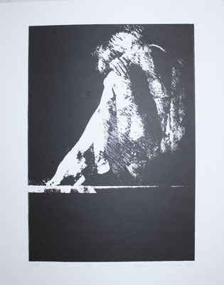 Henryka Wojciechowska, Nude 9, 2014, 17x22 in, 43x56 cm, algraphy, paper