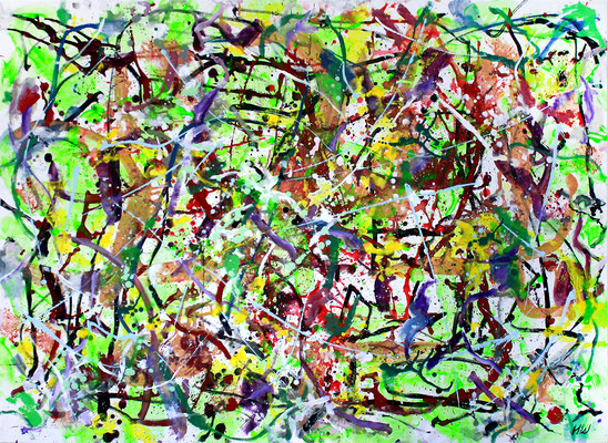 Symbioza, 2020, size 50x43,3x0,8 in,( 150x110x2 cm), acrylic, canvas