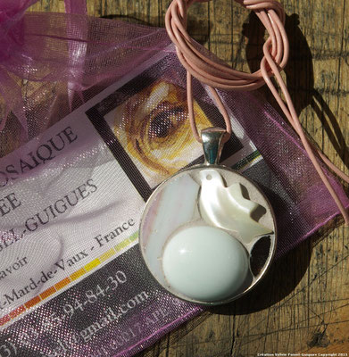 Pendentif acier - Création Sylvie Foisel-Guigues