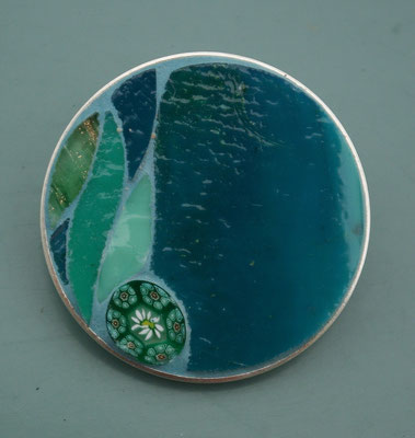 Broche plaqué argent - Création Sylvie Foisel-Guigues