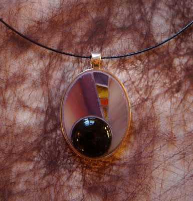 Pendentif acier - Création Sylvie Foisel-Guigues
