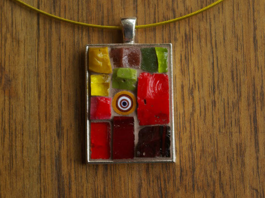 Pendentif acier - Création Sylvie Foisel-Guigues